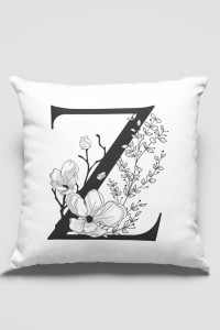 Çift Taraflı Beyaz Z Harfli Yastık Kırlent Kılıfı KRL527 Çift Taraflı Beyaz Z Harfli Yastık Kırlent Kılıfı KRL527