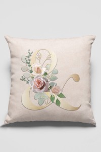 Çift Taraflı Bej And Ve Harfli Yastık Kırlent Kılıfı KRL559 Çift Taraflı Bej And Ve Harfli Yastık Kırlent Kılıfı KRL559