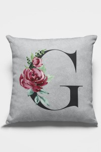Çift Taraflı Gri G Harfli Yastık Kırlent Kılıfı KRL569 Çift Taraflı Gri G Harfli Yastık Kırlent Kılıfı KRL569