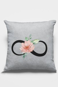 Çift Taraflı Gri Sonsuzluk Yastık Kırlent Kılıfı KRL592 Çift Taraflı Gri Sonsuzluk Yastık Kırlent Kılıfı KRL592