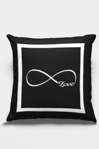 Çift Taraflı Siyah Sonsuzluk Yastık Kırlent Kılıfı KRL874 Çift Taraflı Siyah Sonsuzluk Yastık Kırlent Kılıfı KRL874