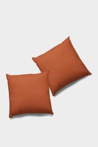 Turuncu Düz 2'li Set Çift Taraflı Kırlent Kılıfı 2KRL020 Turuncu Düz 2'li Set Çift Taraflı Kırlent Kılıfı 2KRL020