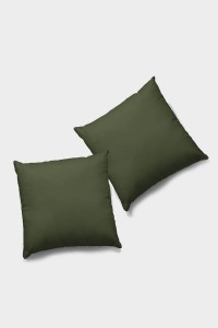 Haki Düz Sade 2'li Set Çift Taraflı Kırlent Kılıfı 2KRL024 Haki Düz Sade 2'li Set Çift Taraflı Kırlent Kılıfı 2KRL024