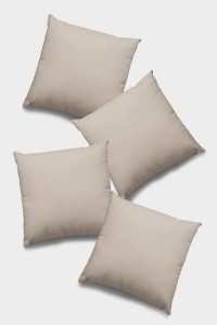 Bej Tek Renk 4'lü Set Çift Taraflı Kırlent Kılıfı 4KRL027 Bej Tek Renk 4'lü Set Çift Taraflı Kırlent Kılıfı 4KRL027