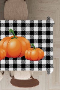 Turuncu Bal Kabağı Meyveli Leke Tutmaz Masa Örtüsü MSO031 Turuncu Bal Kabağı Meyveli Leke Tutmaz Masa Örtüsü MSO031