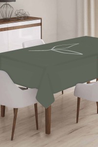 Gri Yapraklı Dokuma Leke Tutmaz Masa Örtüsü MSO037 Gri Yapraklı Dokuma Leke Tutmaz Masa Örtüsü MSO037