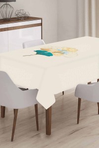 Krem Yapraklı Dokuma Leke Tutmaz Masa Örtüsü MSO049 Krem Yapraklı Dokuma Leke Tutmaz Masa Örtüsü MSO049