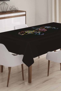 Siyah Filli Premium Dokuma Leke Tutmaz Masa Örtüsü MSO051 Siyah Filli Premium Dokuma Leke Tutmaz Masa Örtüsü MSO051