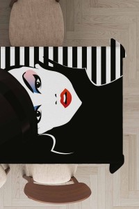 Siyah Yüzler Dokuma Leke Tutmaz Masa Örtüsü MSO060 Siyah Yüzler Dokuma Leke Tutmaz Masa Örtüsü MSO060