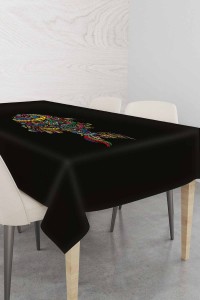 Siyah Balık Desenli Dokuma Leke Tutmaz Masa Örtüsü MSO061 Siyah Balık Desenli Dokuma Leke Tutmaz Masa Örtüsü MSO061