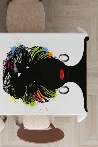 Beyaz Etnik Desenli Dokuma Leke Tutmaz Masa Örtüsü MSO062 Beyaz Etnik Desenli Dokuma Leke Tutmaz Masa Örtüsü MSO062