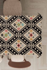 Çok Renkli Etnik Dokuma Leke Tutmaz Masa Örtüsü MSO071 Çok Renkli Etnik Dokuma Leke Tutmaz Masa Örtüsü MSO071