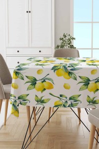 Sarı Limon Desenli Dokuma Leke Tutmaz Masa Örtüsü MSO081 Sarı Limon Desenli Dokuma Leke Tutmaz Masa Örtüsü MSO081