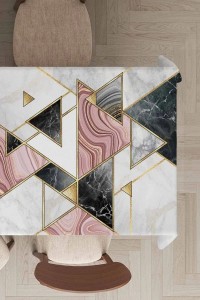 Pembe Geometrik Desen Dokuma Leke Tutmaz Masa Örtüsü MSO092 Pembe Geometrik Desen Dokuma Leke Tutmaz Masa Örtüsü MSO092