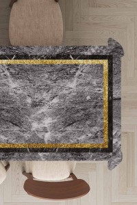 Gold Çerçeveli Dokuma Leke Tutmaz Masa Örtüsü MSO097 Gold Çerçeveli Dokuma Leke Tutmaz Masa Örtüsü MSO097