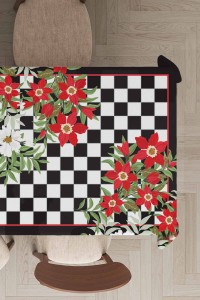 Kırmızı Pötikare Mackenzie Leke Tutmaz Masa Örtüsü MSO119 Kırmızı Pötikare Mackenzie Leke Tutmaz Masa Örtüsü MSO119