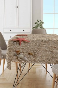 Bej 3D Üç Boyutlu Dokuma Leke Tutmaz Masa Örtüsü MSO125 Bej 3D Üç Boyutlu Dokuma Leke Tutmaz Masa Örtüsü MSO125