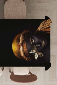 Siyah Arap Zenci Kız Dokuma Leke Tutmaz Masa Örtüsü MSO129 Siyah Arap Zenci Kız Dokuma Leke Tutmaz Masa Örtüsü MSO129