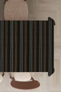 Siyah Çizgili Dokuma Leke Tutmaz Masa Örtüsü MSO167 Siyah Çizgili Dokuma Leke Tutmaz Masa Örtüsü MSO167