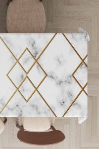 Gold Mermer Görünümlü Dokuma Leke Tutmaz Masa Örtüsü MSO178 Gold Mermer Görünümlü Dokuma Leke Tutmaz Masa Örtüsü MSO178