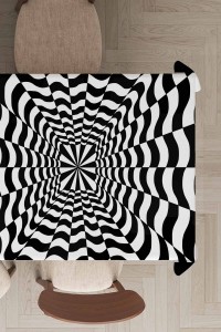 Siyah İlizyon Desen Dokuma Leke Tutmaz Masa Örtüsü MSO204 Siyah İlizyon Desen Dokuma Leke Tutmaz Masa Örtüsü MSO204