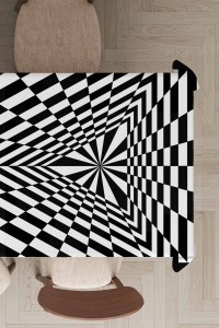 Siyah İlizyon Desen Dokuma Leke Tutmaz Masa Örtüsü MSO208 Siyah İlizyon Desen Dokuma Leke Tutmaz Masa Örtüsü MSO208