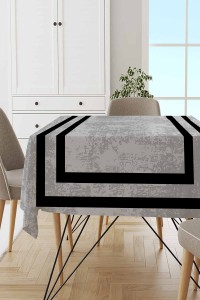 Gri Çerçeveli Dokuma Leke Tutmaz Masa Örtüsü MSO214 Gri Çerçeveli Dokuma Leke Tutmaz Masa Örtüsü MSO214