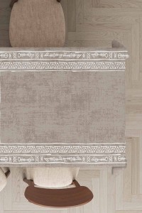 Bej Çerçeveli Dokuma Leke Tutmaz Masa Örtüsü MSO216 Bej Çerçeveli Dokuma Leke Tutmaz Masa Örtüsü MSO216