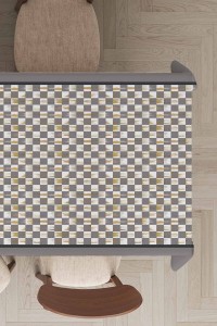 Gri Pötikare Mackenzie Dokuma Leke Tutmaz Masa Örtüsü MSO226 Gri Pötikare Mackenzie Dokuma Leke Tutmaz Masa Örtüsü MSO226