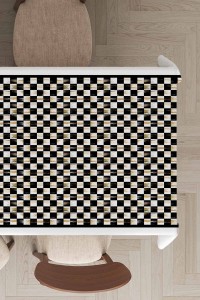 Beyaz Pötikareli Mackenzie Leke Tutmaz Masa Örtüsü MSO227 Beyaz Pötikareli Mackenzie Leke Tutmaz Masa Örtüsü MSO227