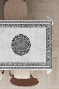 Beyaz Çerçeveli Dokuma Leke Tutmaz Masa Örtüsü MSO229 Beyaz Çerçeveli Dokuma Leke Tutmaz Masa Örtüsü MSO229