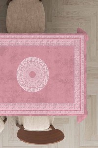 Pembe Çerçeveli Dokuma Leke Tutmaz Masa Örtüsü MSO231 Pembe Çerçeveli Dokuma Leke Tutmaz Masa Örtüsü MSO231