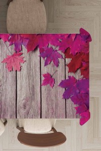 Fuşya Çınar Yapraklı Dokuma Leke Tutmaz Masa Örtüsü MSO235 Fuşya Çınar Yapraklı Dokuma Leke Tutmaz Masa Örtüsü MSO235