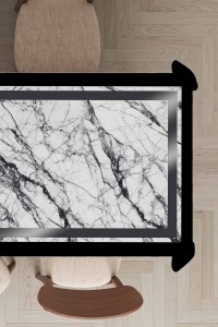 Silver Çerçeveli Dokuma Leke Tutmaz Masa Örtüsü MSO244 Silver Çerçeveli Dokuma Leke Tutmaz Masa Örtüsü MSO244