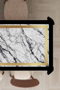 Gold Çerçeveli Dokuma Leke Tutmaz Masa Örtüsü MSO246 Gold Çerçeveli Dokuma Leke Tutmaz Masa Örtüsü MSO246