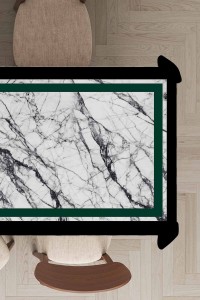 Zümrüt Çerçeveli Dokuma Leke Tutmaz Masa Örtüsü MSO247 Zümrüt Çerçeveli Dokuma Leke Tutmaz Masa Örtüsü MSO247