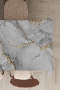 Gri Mermer Görünümlü Dokuma Leke Tutmaz Masa Örtüsü MSO255 Gri Mermer Görünümlü Dokuma Leke Tutmaz Masa Örtüsü MSO255