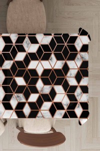 Bakır Petek Desenli Dokuma Leke Tutmaz Masa Örtüsü MSO270 Bakır Petek Desenli Dokuma Leke Tutmaz Masa Örtüsü MSO270