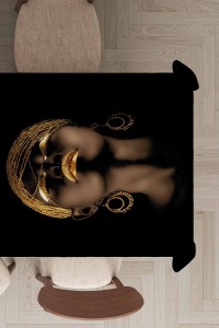 Siyah Arap Zenci Kız Dokuma Leke Tutmaz Masa Örtüsü MSO272 Siyah Arap Zenci Kız Dokuma Leke Tutmaz Masa Örtüsü MSO272