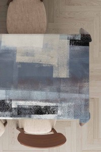 Gri Modern Desenli Dokuma Leke Tutmaz Masa Örtüsü MSO312 Gri Modern Desenli Dokuma Leke Tutmaz Masa Örtüsü MSO312