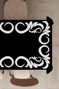 Siyah Çerçeveli Dokuma Leke Tutmaz Masa Örtüsü MSO316 Siyah Çerçeveli Dokuma Leke Tutmaz Masa Örtüsü MSO316