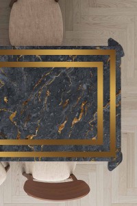 Füme Çerçeveli Dokuma Leke Tutmaz Masa Örtüsü MSO323 Füme Çerçeveli Dokuma Leke Tutmaz Masa Örtüsü MSO323