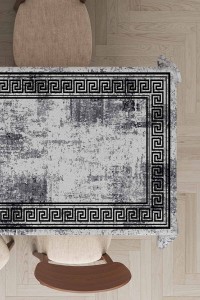 Gri Çerçeveli Dokuma Leke Tutmaz Masa Örtüsü MSO324 Gri Çerçeveli Dokuma Leke Tutmaz Masa Örtüsü MSO324