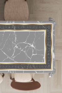 Gri Çerçeveli Dokuma Leke Tutmaz Masa Örtüsü MSO328 Gri Çerçeveli Dokuma Leke Tutmaz Masa Örtüsü MSO328