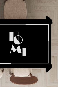 Siyah Mutfak Temalı Dokuma Leke Tutmaz Masa Örtüsü MSO330 Siyah Mutfak Temalı Dokuma Leke Tutmaz Masa Örtüsü MSO330