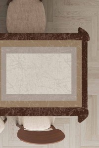 Bej Çerçeveli Dokuma Leke Tutmaz Masa Örtüsü MSO342 Bej Çerçeveli Dokuma Leke Tutmaz Masa Örtüsü MSO342