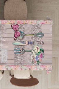 Pembe Kelebekli Dokuma Leke Tutmaz Masa Örtüsü MSO360 Pembe Kelebekli Dokuma Leke Tutmaz Masa Örtüsü MSO360