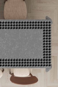 Gri Kazayağı Dokuma Leke Tutmaz Masa Örtüsü MSO362 Gri Kazayağı Dokuma Leke Tutmaz Masa Örtüsü MSO362