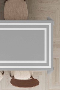 Gri Çerçeveli Dokuma Leke Tutmaz Masa Örtüsü MSO366 Gri Çerçeveli Dokuma Leke Tutmaz Masa Örtüsü MSO366