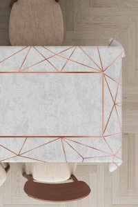 Bakır Çerçeveli Dokuma Leke Tutmaz Masa Örtüsü MSO376 Bakır Çerçeveli Dokuma Leke Tutmaz Masa Örtüsü MSO376